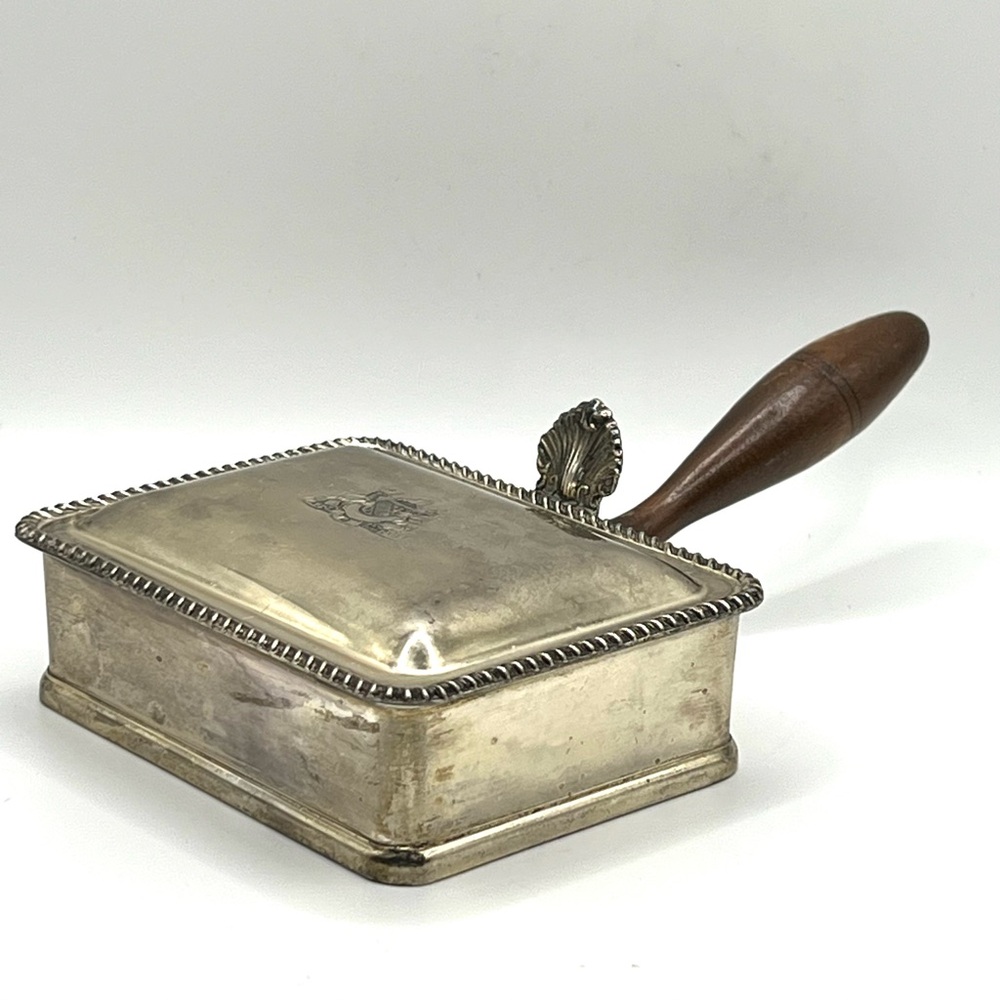 VTG F.B. Rogers Silver Plated Silent Butler Rectangle Shape Crumbs Tray 4x3"